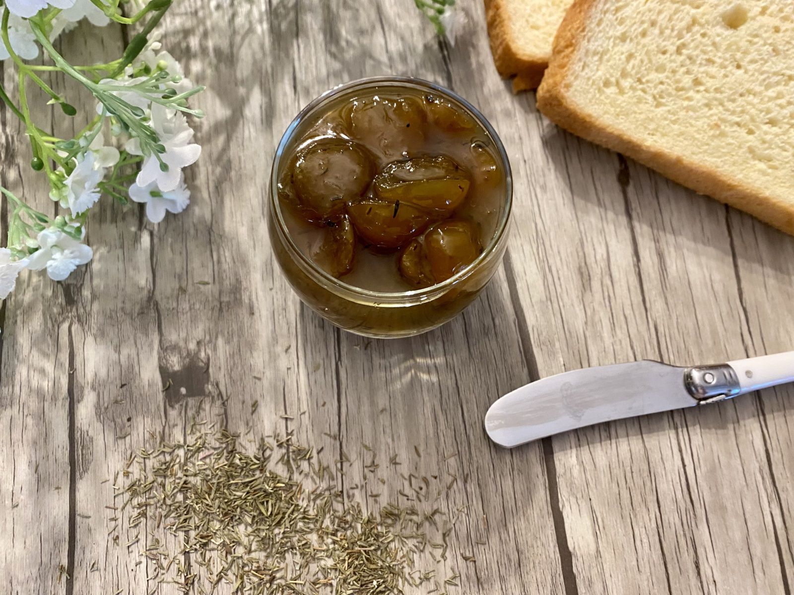 Confiture de mirabelles au thym