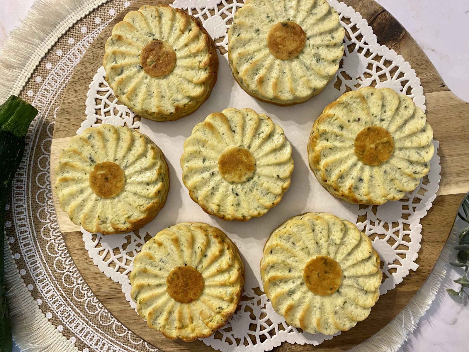 Flans de courgettes au fromage frais