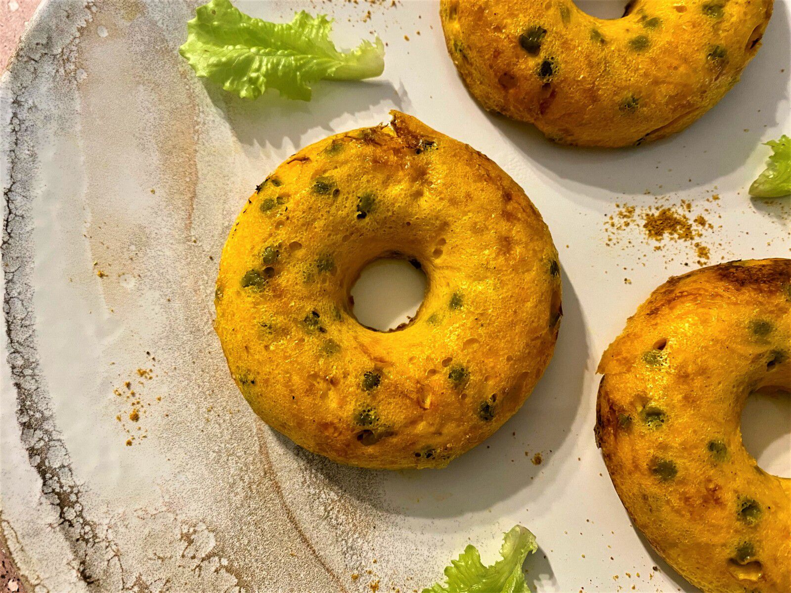 Flans de carottes aux petits pois et curry