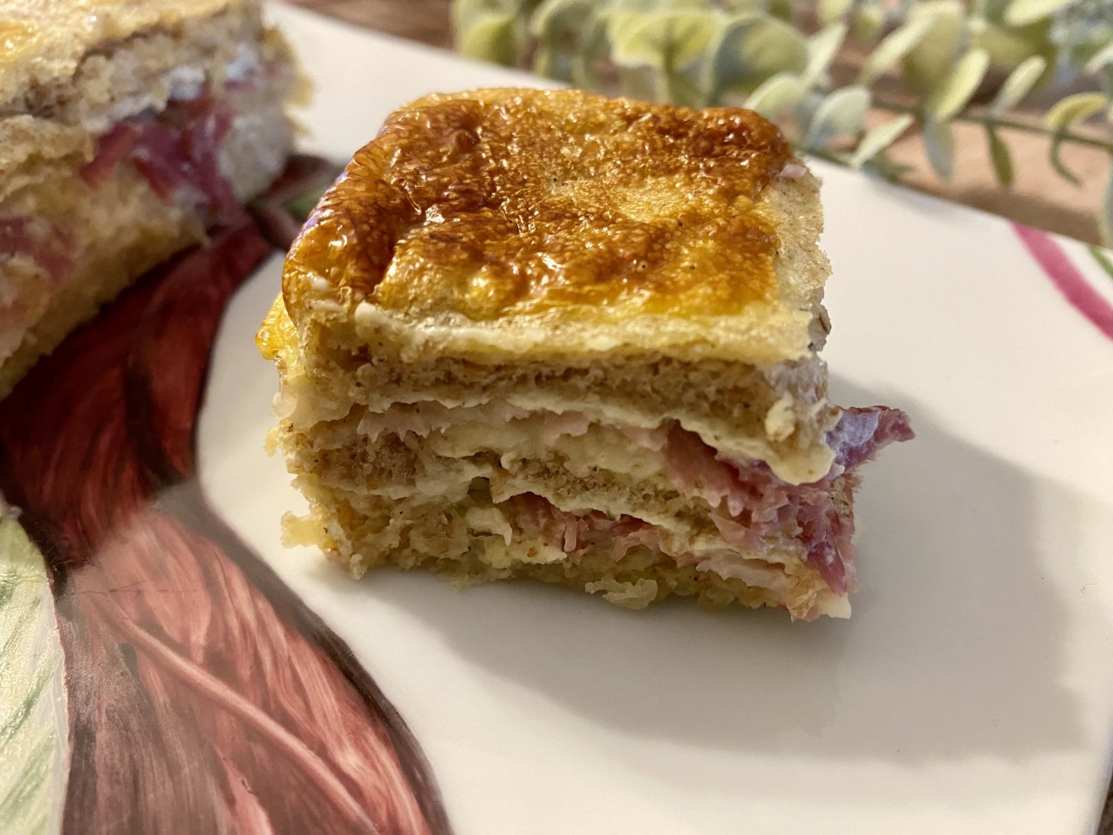 Croque tablette au jambon cru et au Boursin