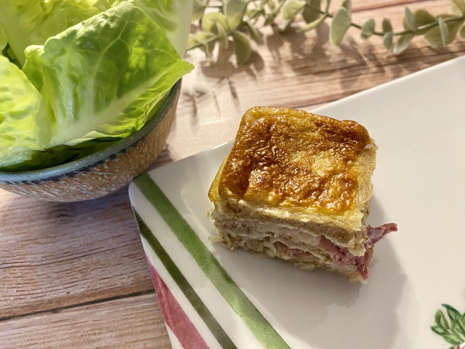 Croque tablette au jambon cru et au Boursin