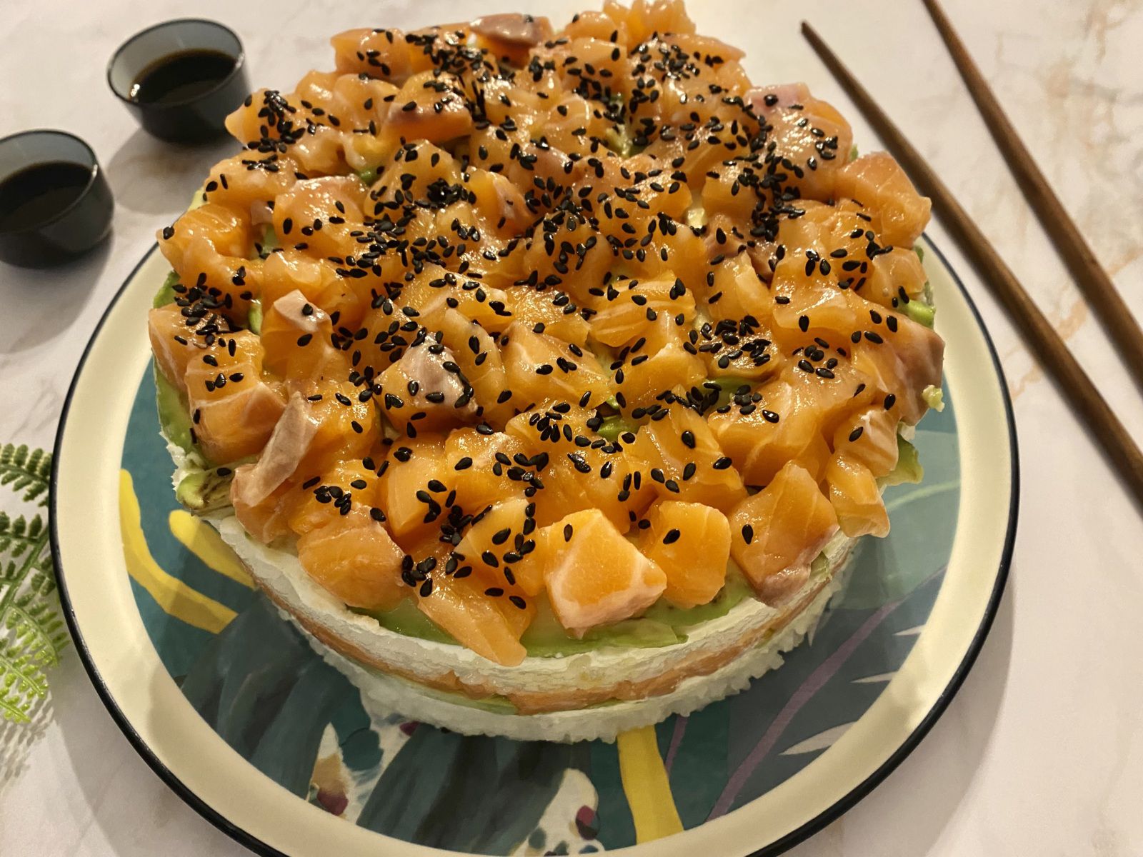 Sushi cake