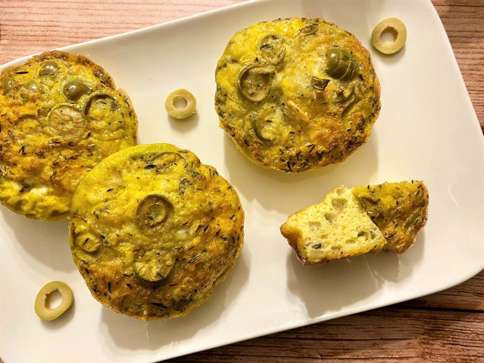 Frittata aux olives et comté