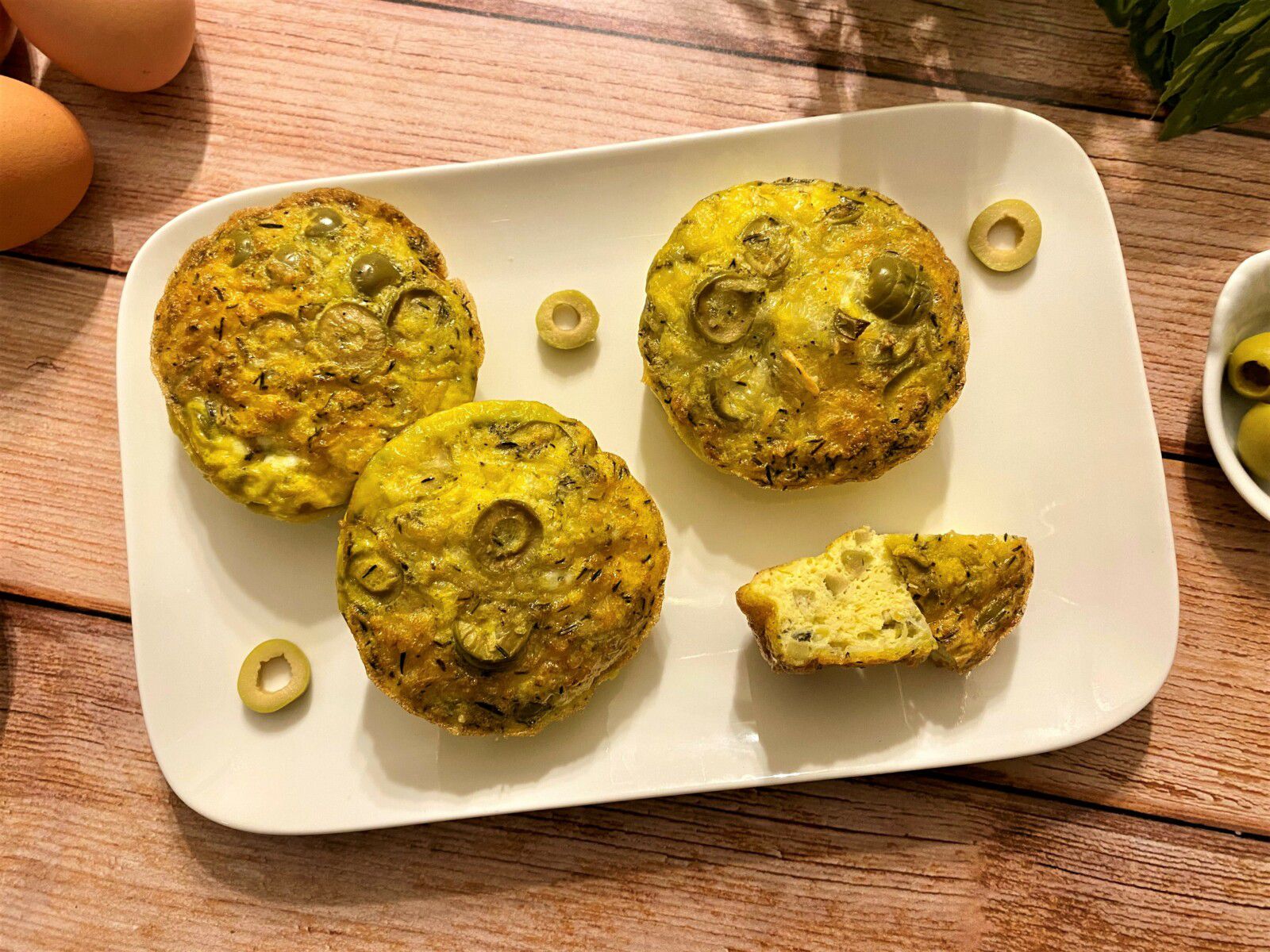 Frittata aux olives et comté