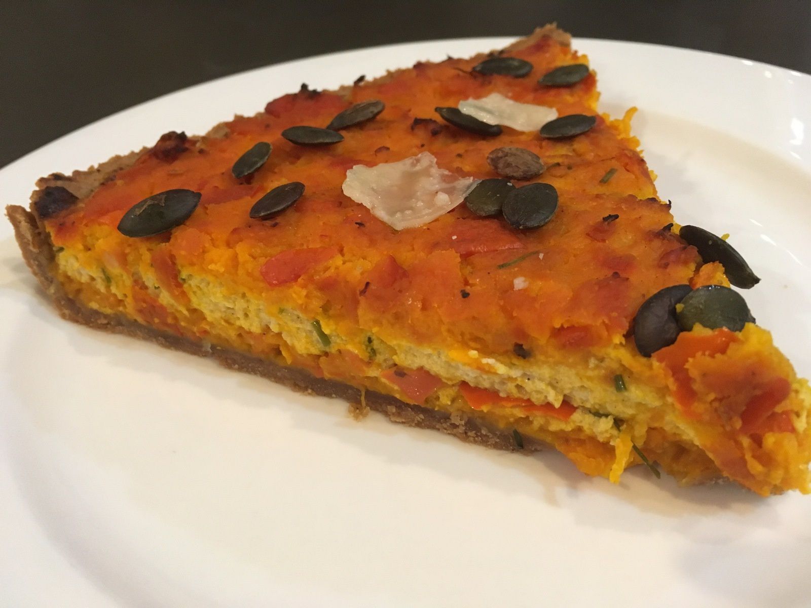 Tarte potimarron, ricotta et parmesan