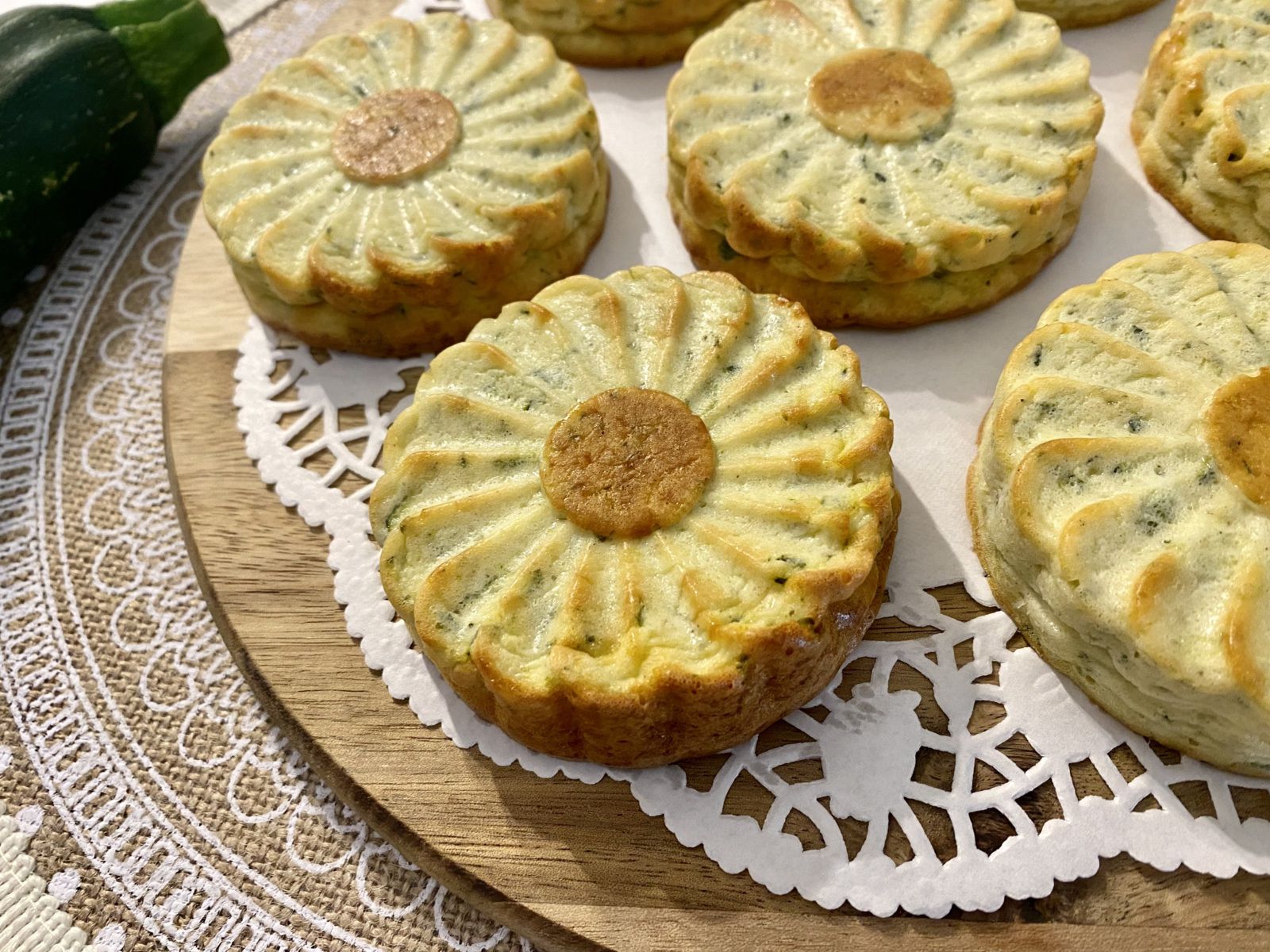 Flans de courgettes au fromage frais