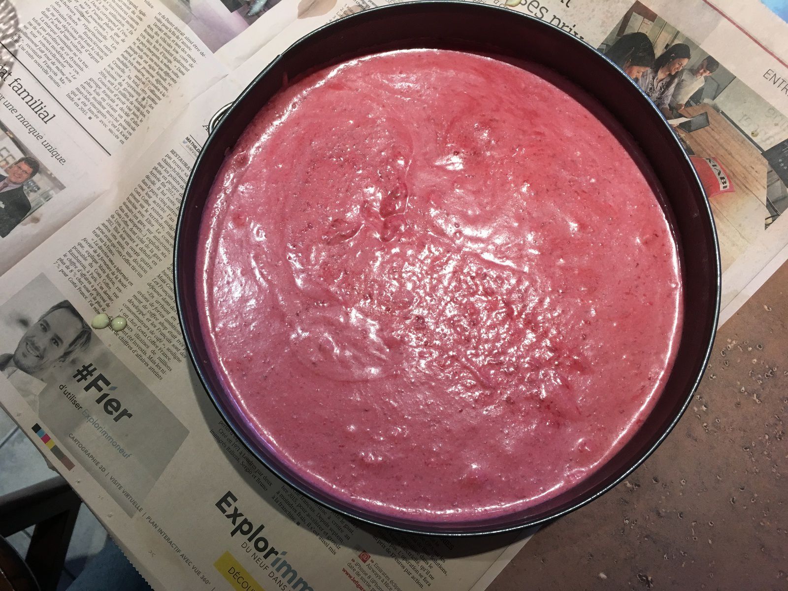 Entremets framboise et chocolat blanc