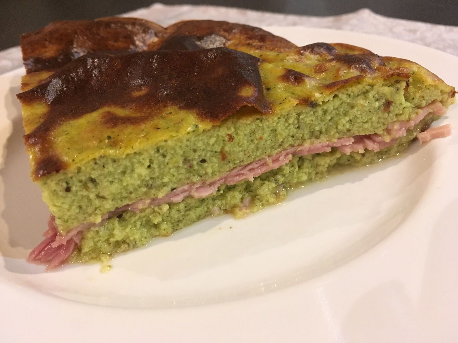Clafoutis de jambon et de courgette aux herbes de Provence