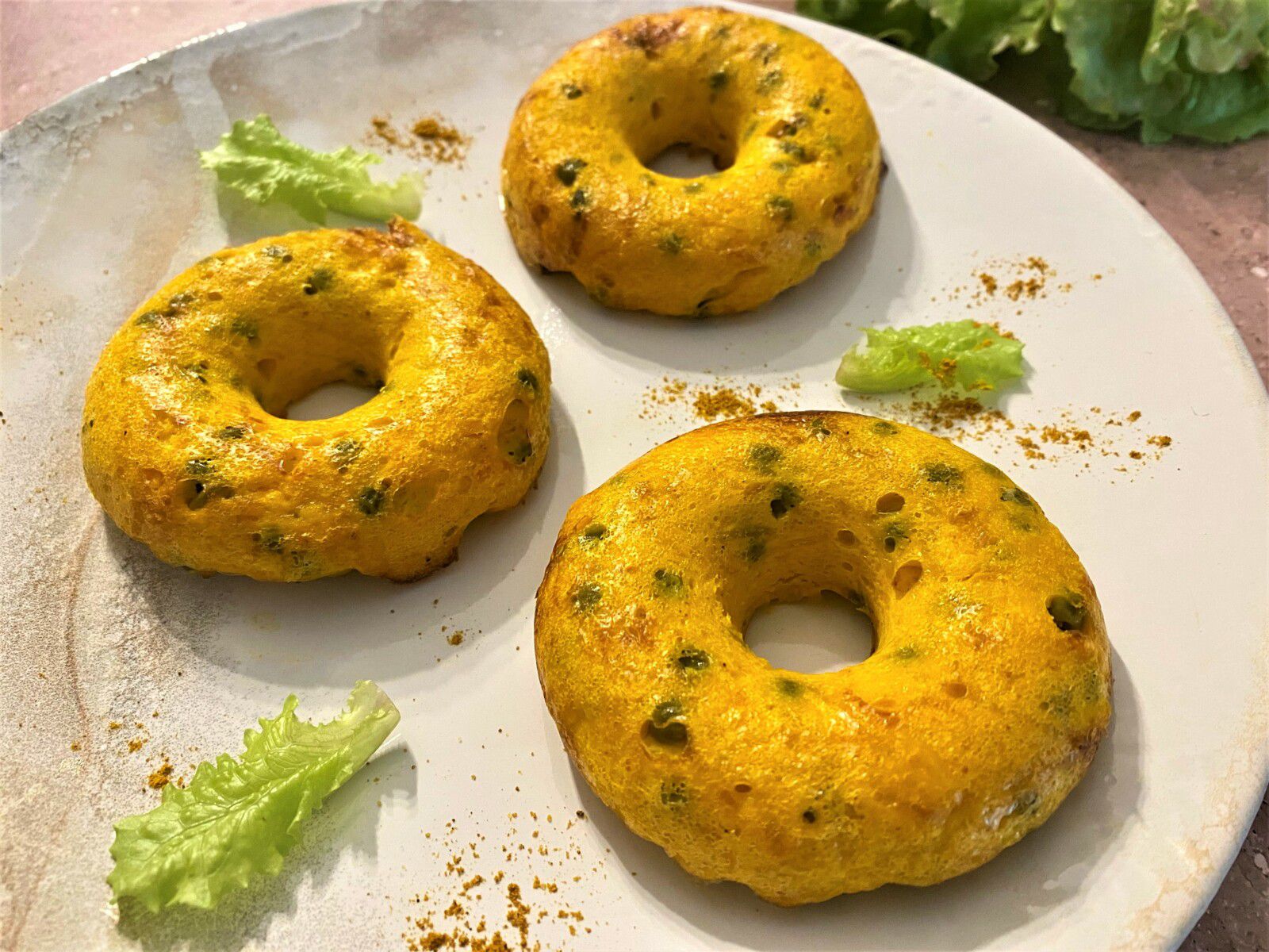 Flans de carottes aux petits pois et curry