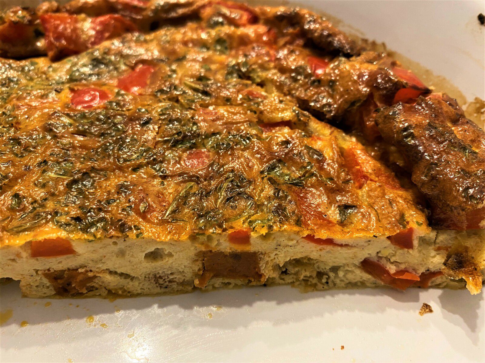 Frittata au chorizo et poivron rouge
