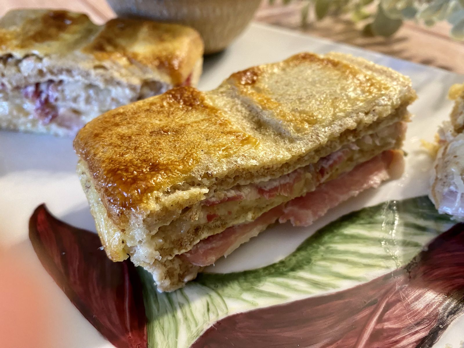 Croque tablette au jambon cru et au Boursin