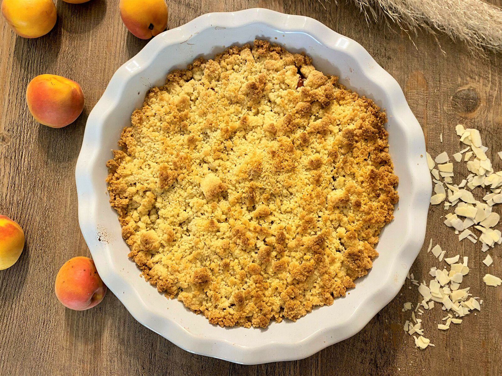Crumble à l'abricot et à l'amande