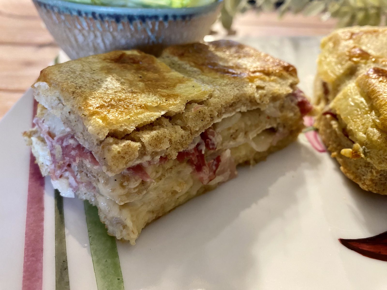 Croque tablette au jambon cru et au Boursin
