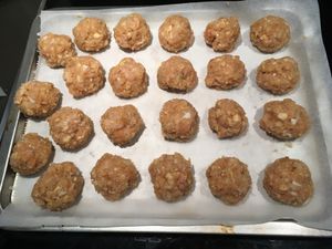 Avant et après cuisson au four