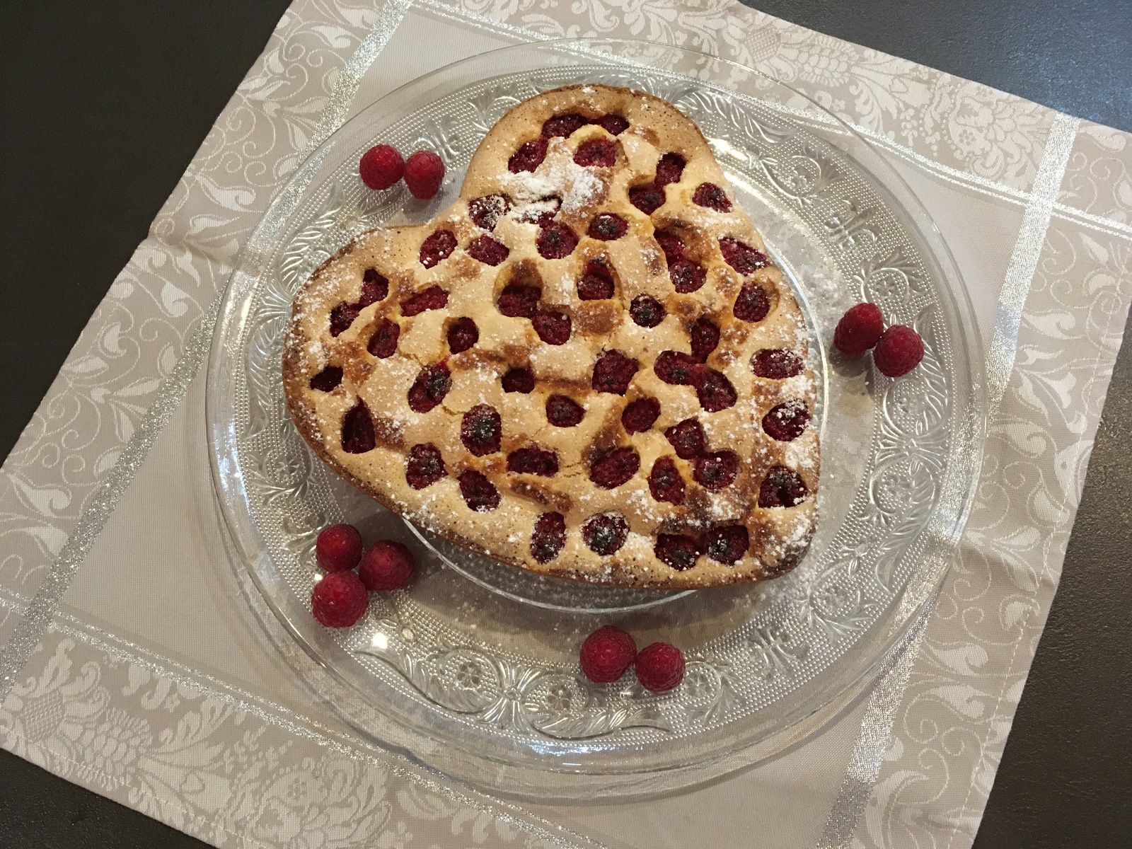 Gâteau aux framboises