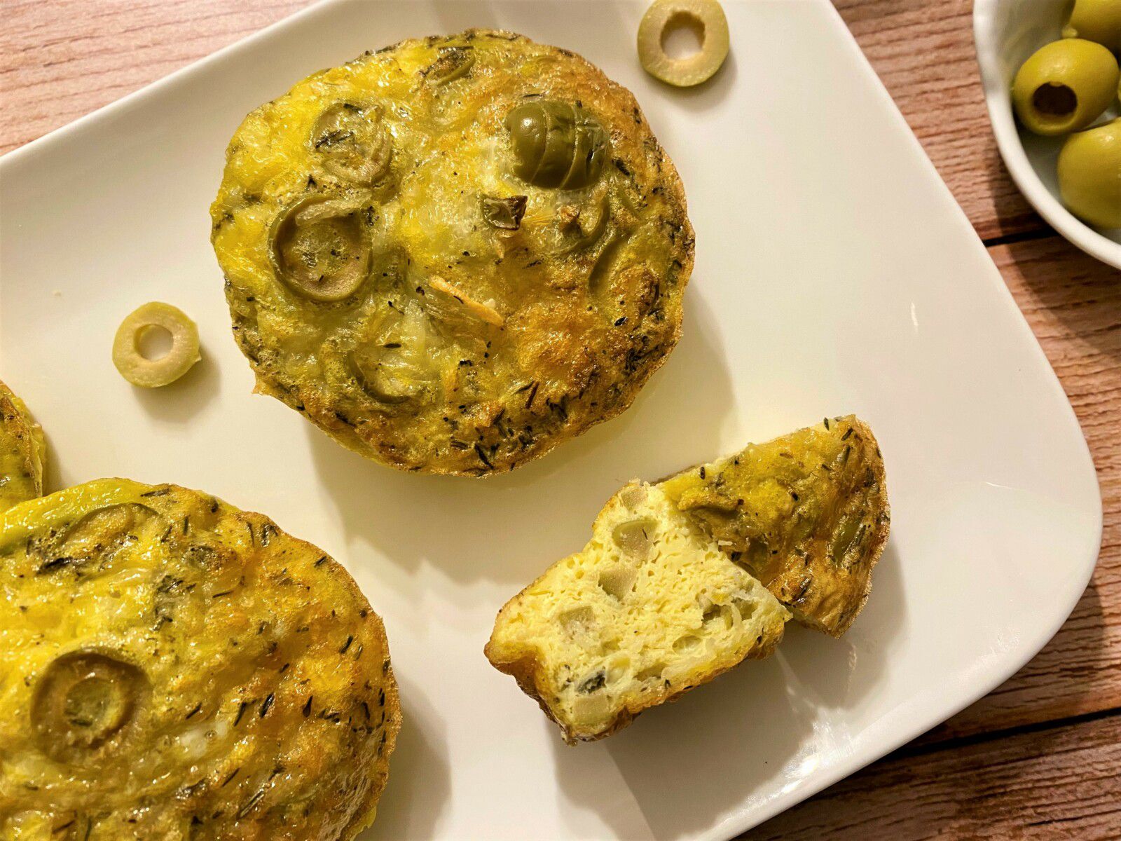 Frittata aux olives et comté