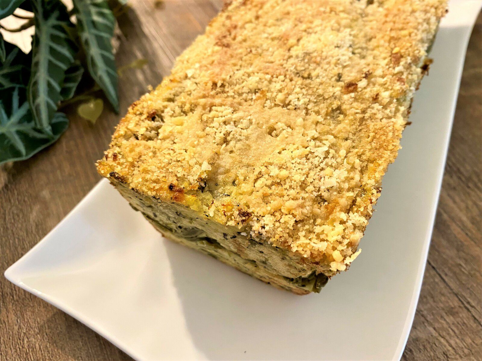 Gâteau de pommes de terre et haricots verts