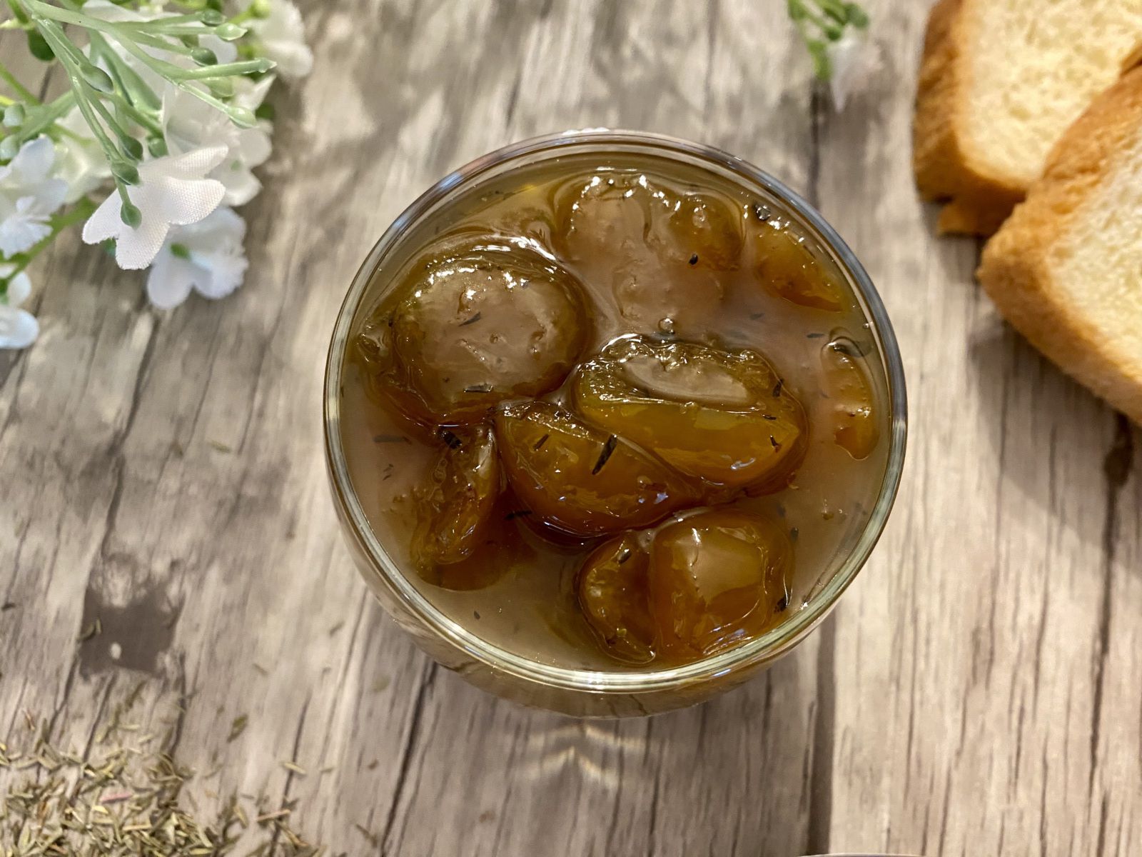 Confiture de mirabelles au thym