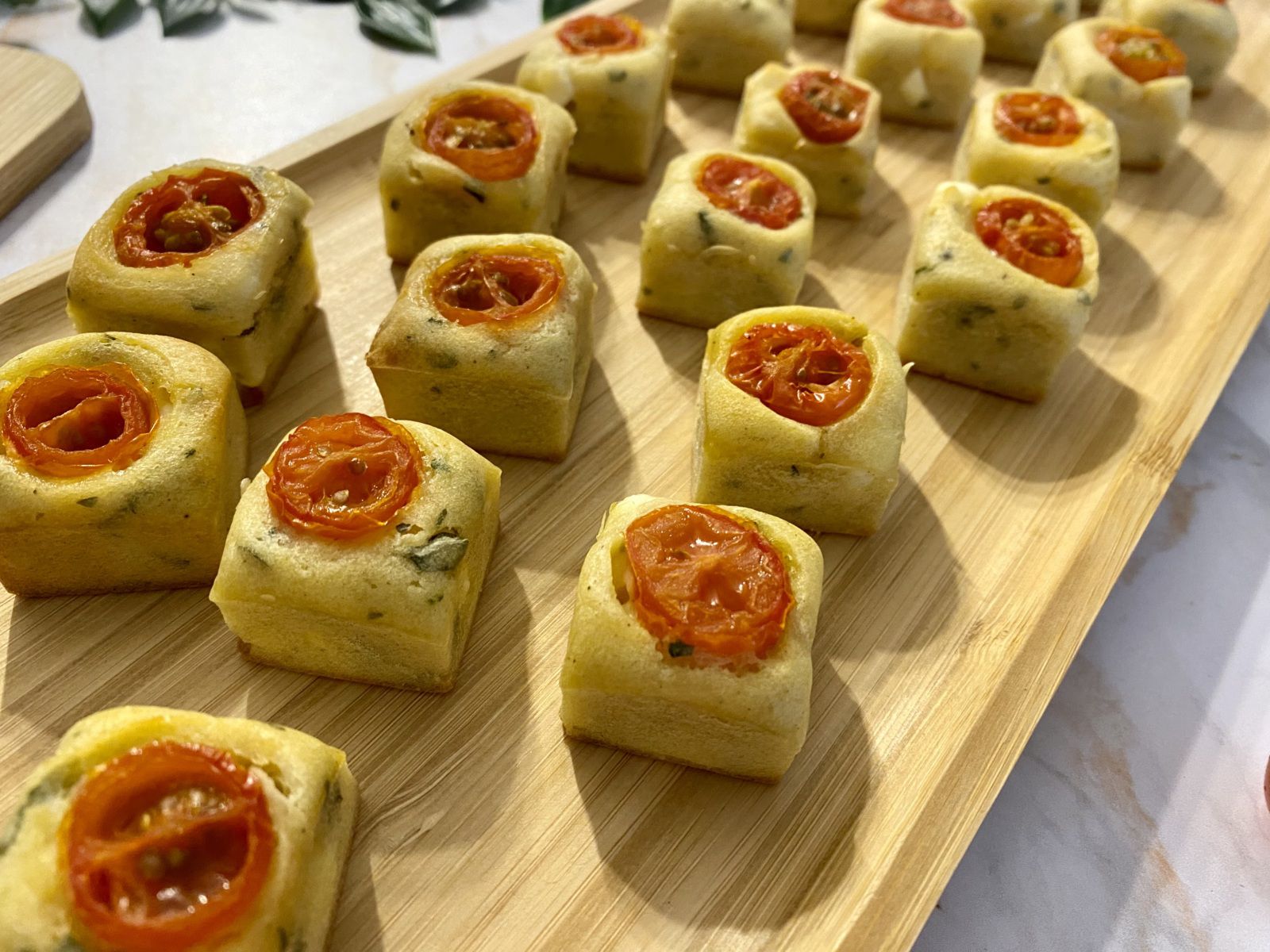 Mini cake à la feta et tomate cerise