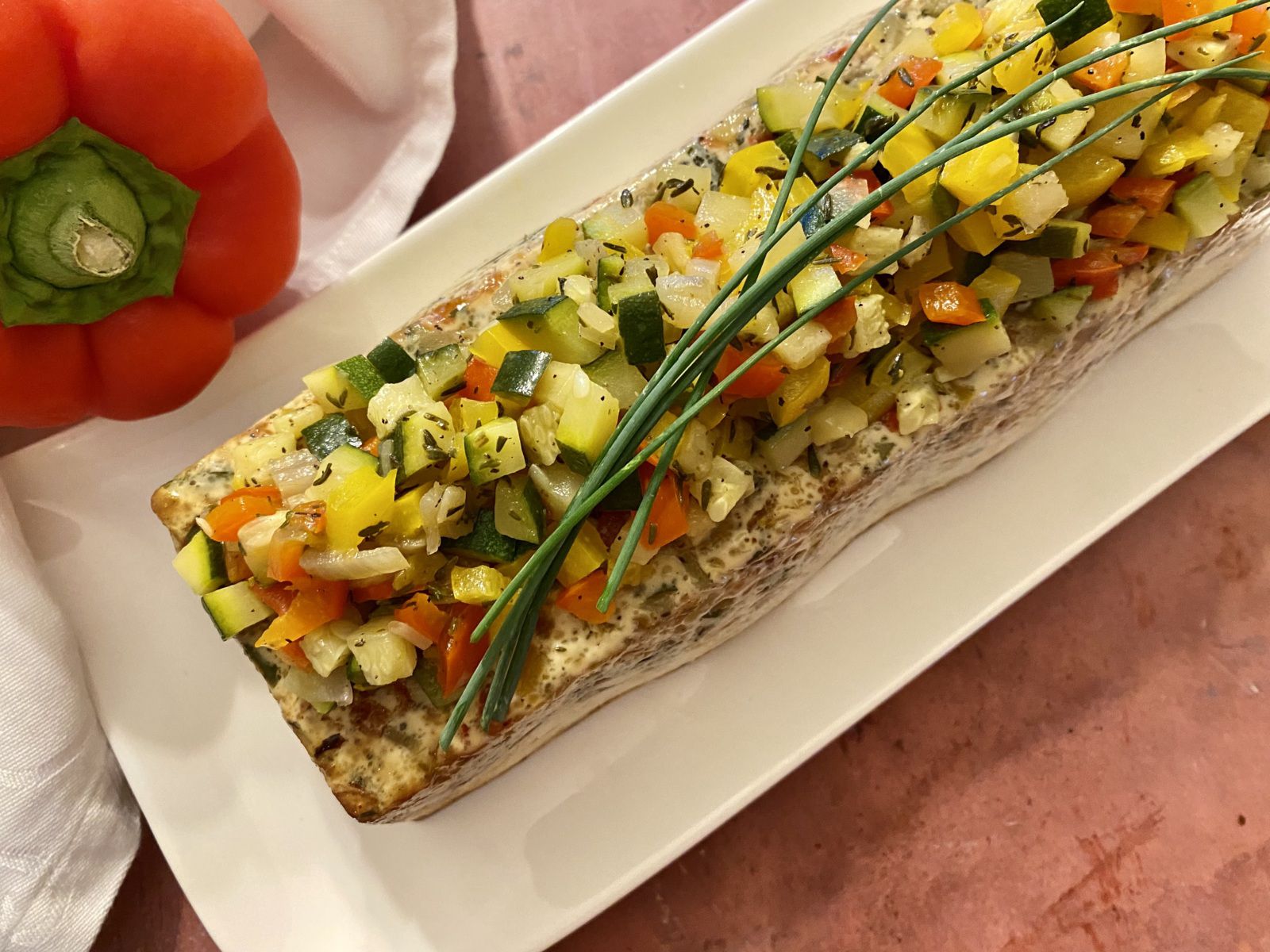 Terrine de cabillaud aux poivrons