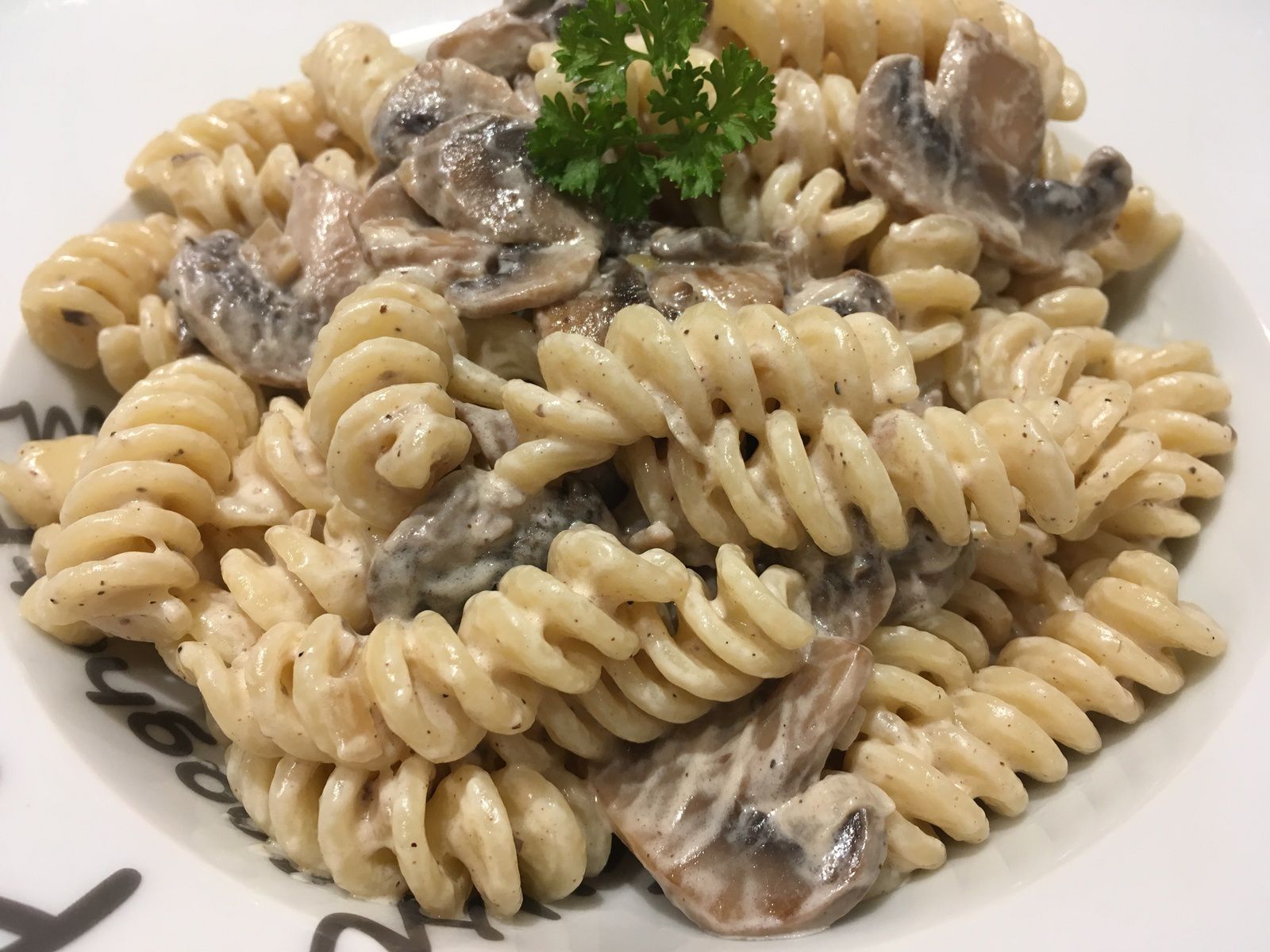 Pâtes aux champignons et au porto