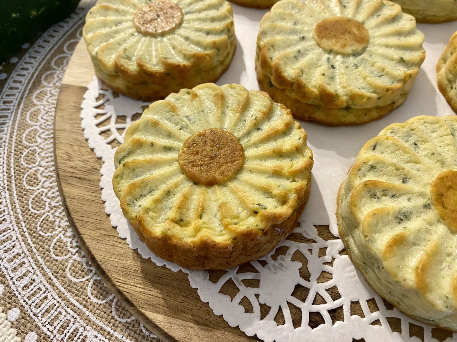 Flans de courgettes au fromage frais