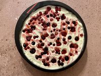 Entremets aux fruits rouges et au chocolat blanc