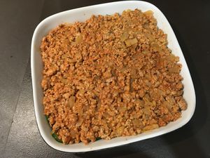 Gratin de courgettes et veau au parmesan