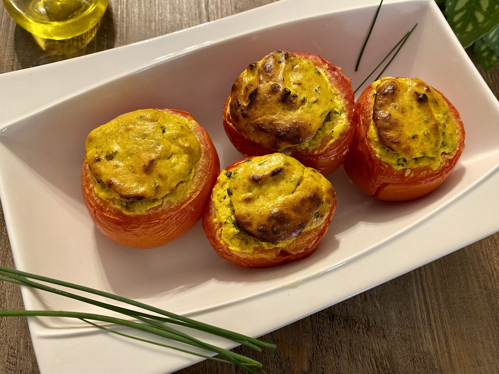Tomates soufflées à la ricotta et au curry