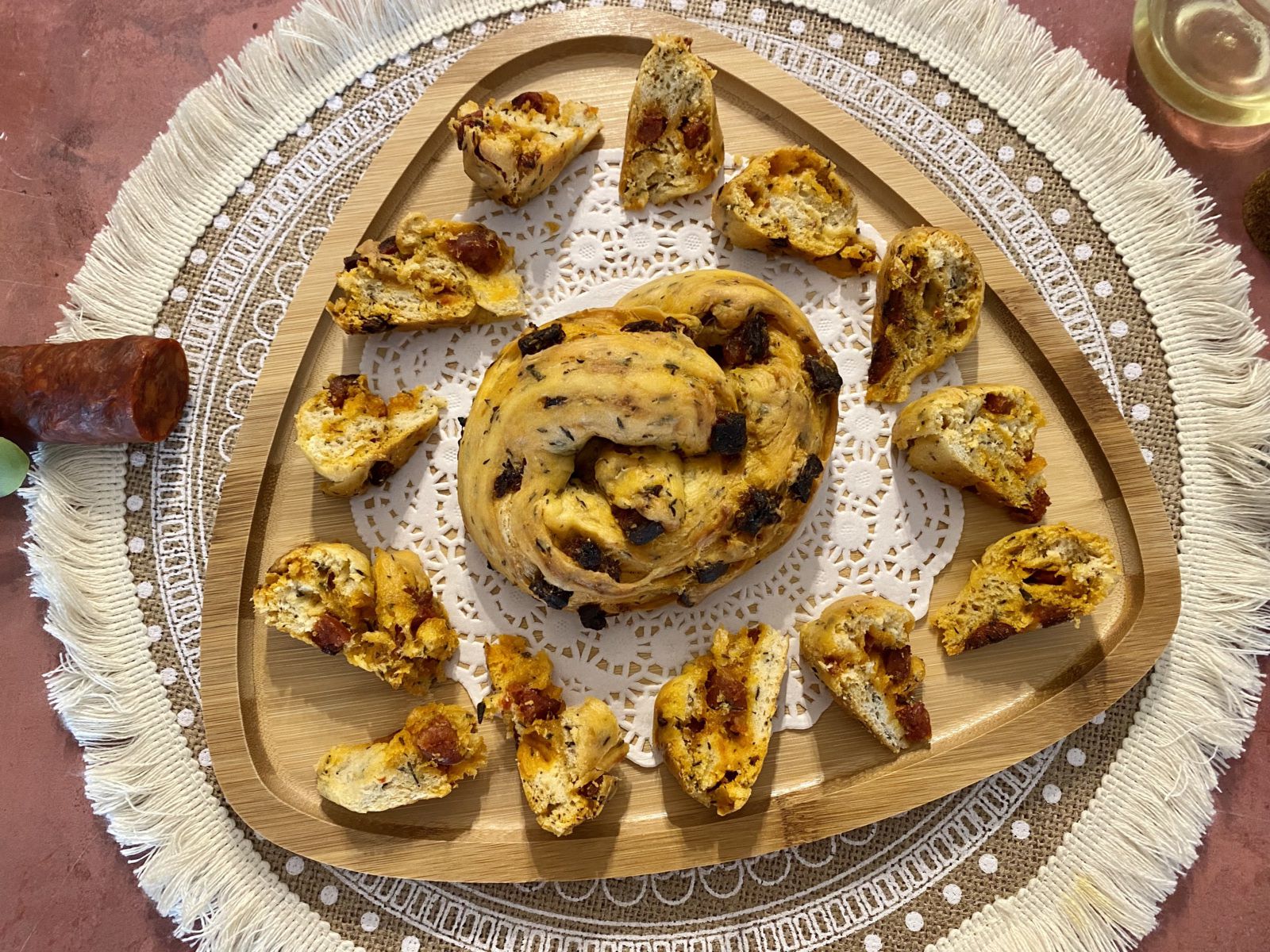 Fougasse au chorizo et au thym