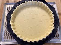 Tarte au brocoli, dinde et citron confit