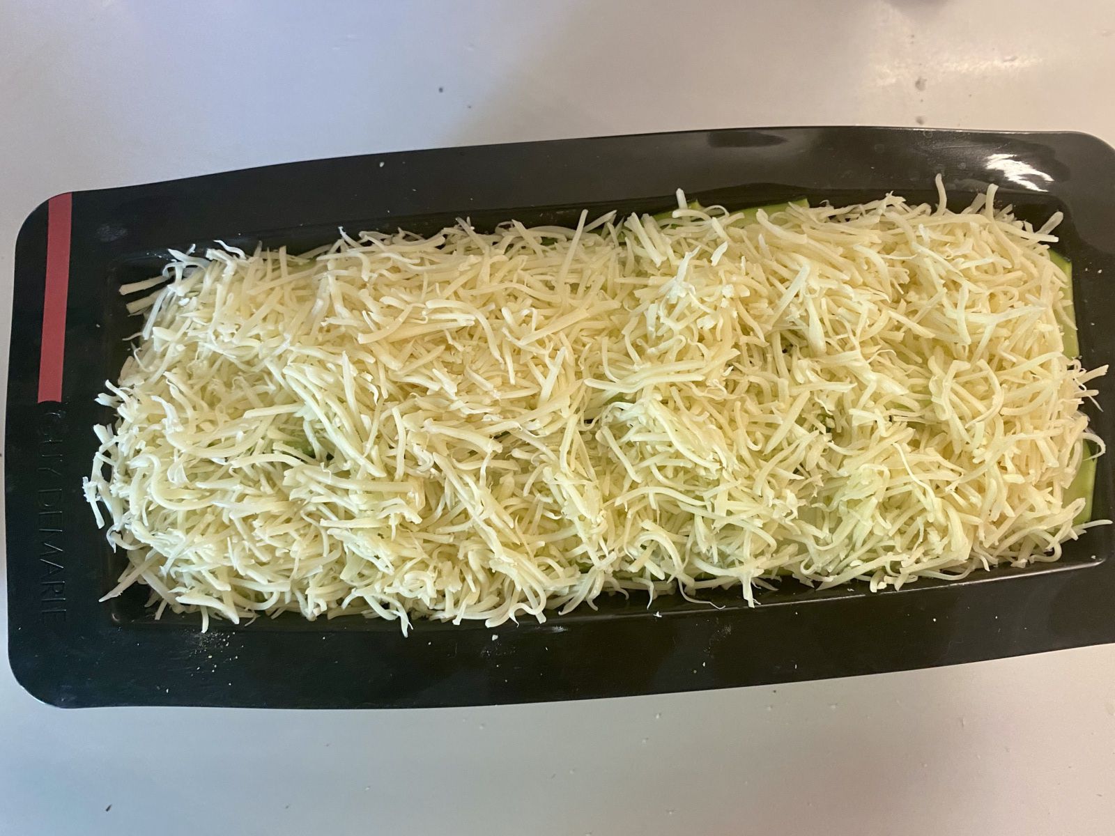 Millefeuille de courgette au jambon et à la feta