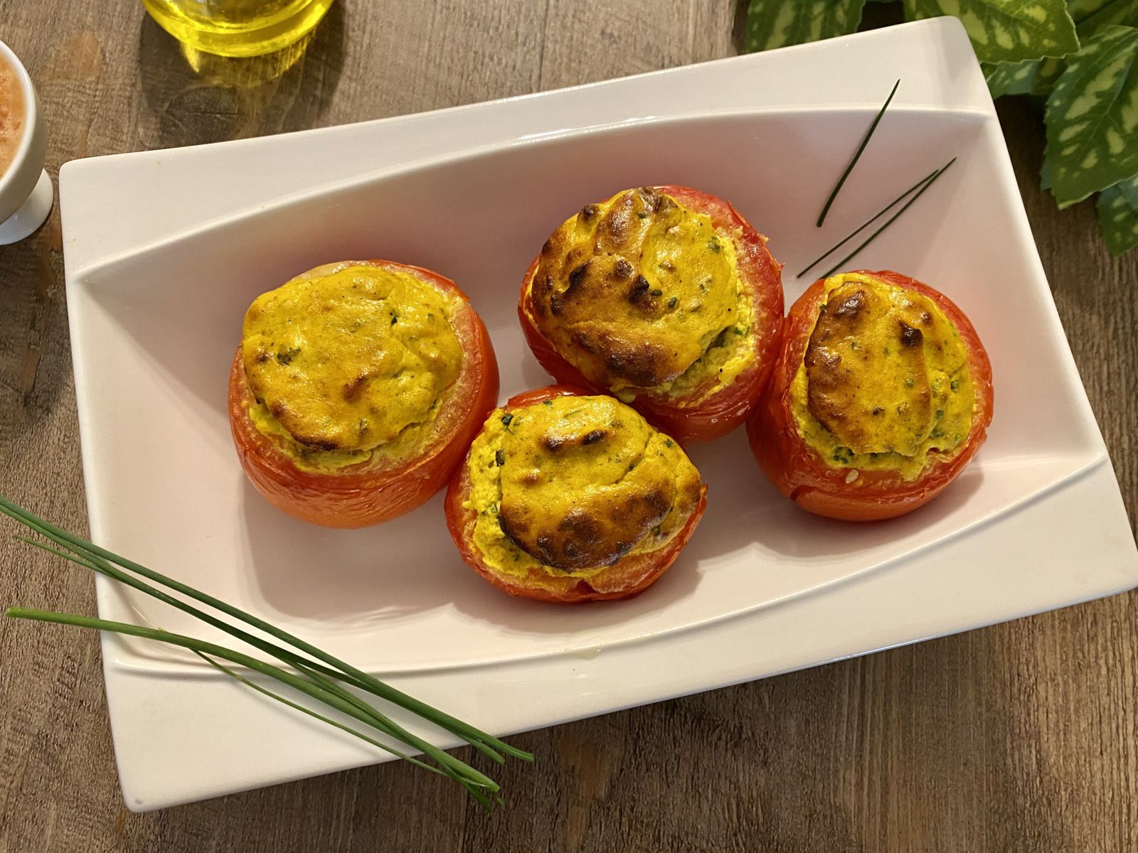 Tomates soufflées à la ricotta et au curry