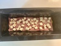 Millefeuille de courgette au jambon et à la feta