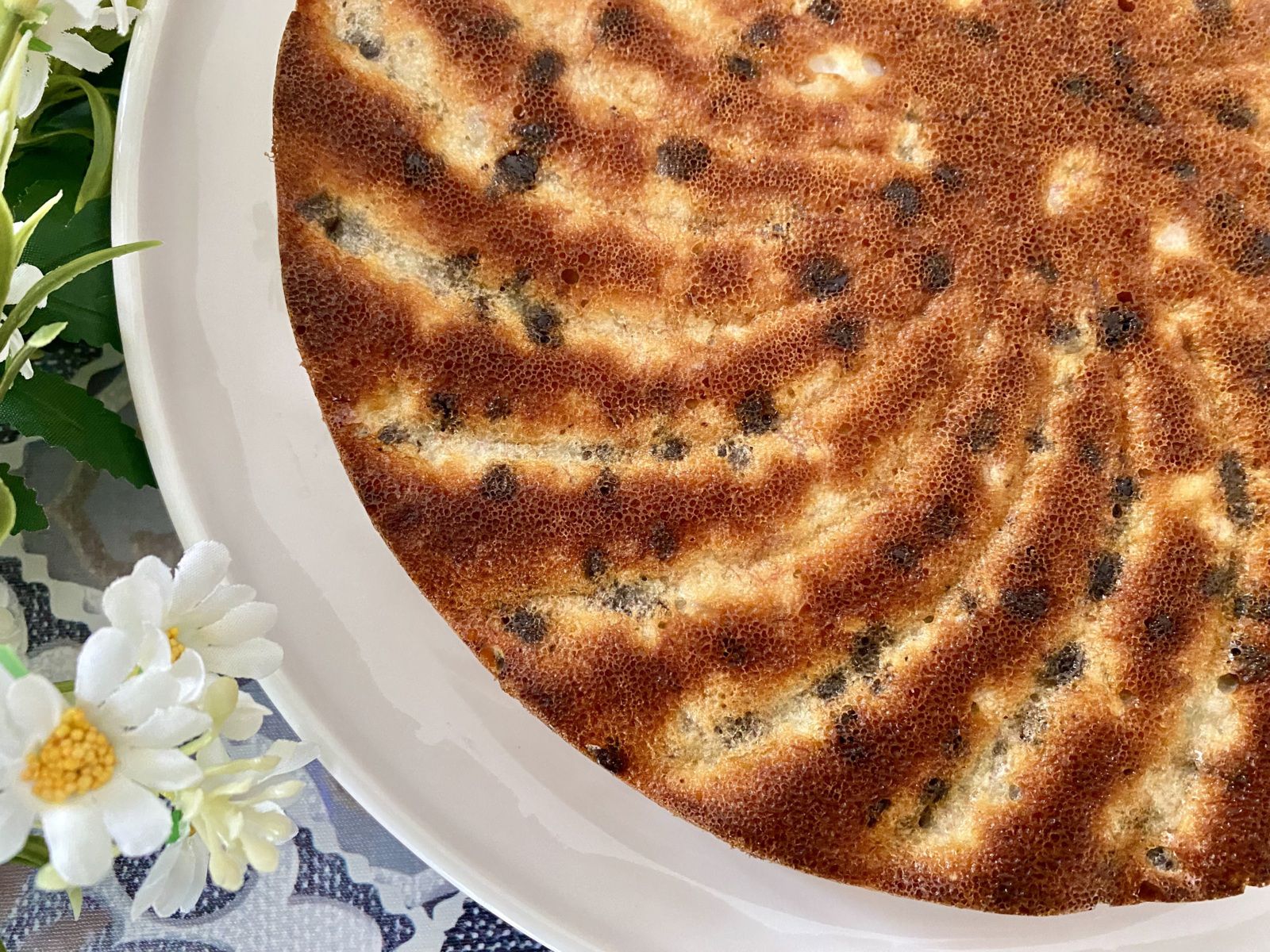 Fondant à la banane, ricotta et pépites de chocolat