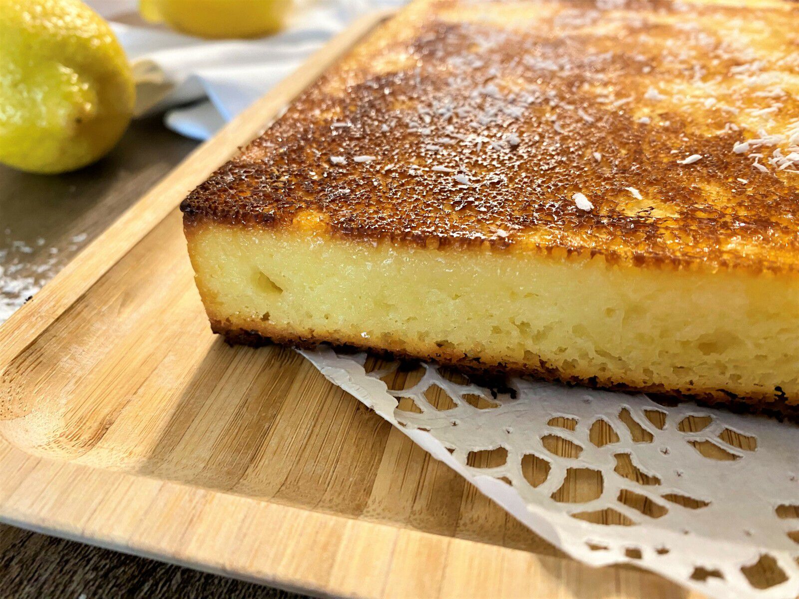 Fondant au citron et à la noix de coco