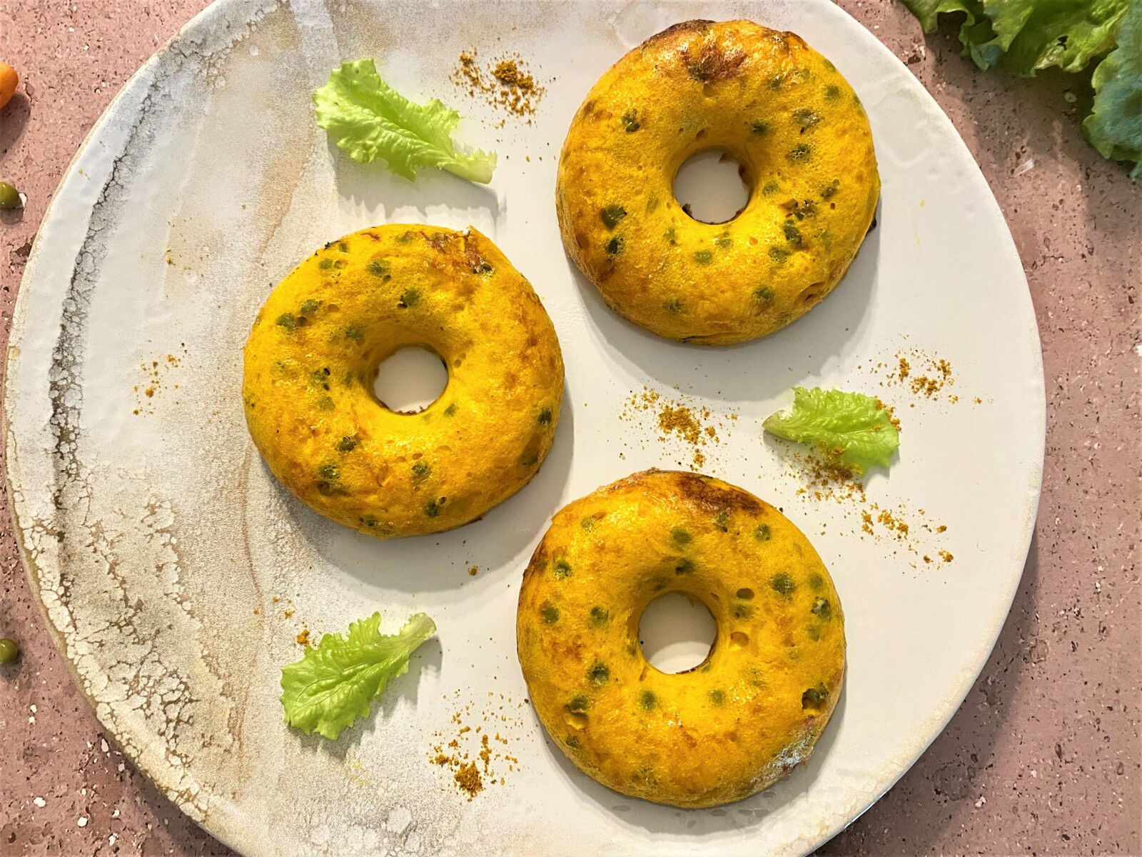 Flans de carottes aux petits pois et curry