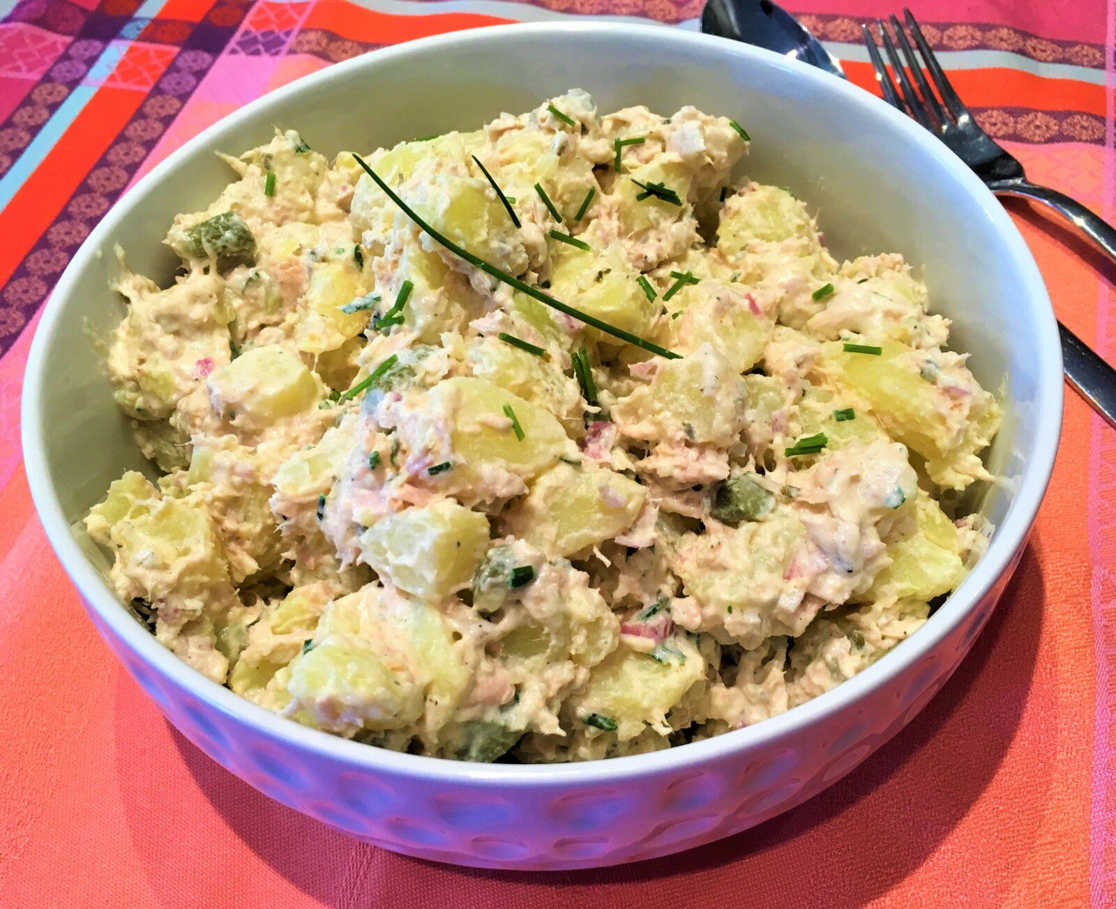 Salade de pommes de terre au thon et Boursin