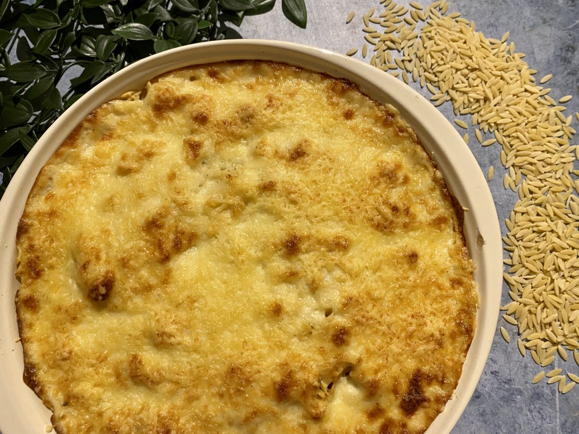 Gratin de brocoli et orzo'